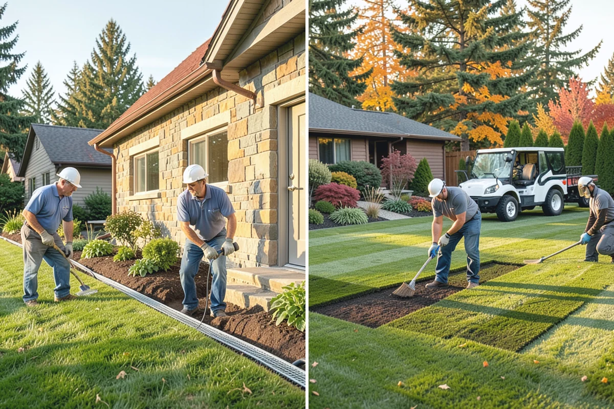 Downspout Burial in Coupeville, Island County, WA - Locate each downspout and plan the buried routing