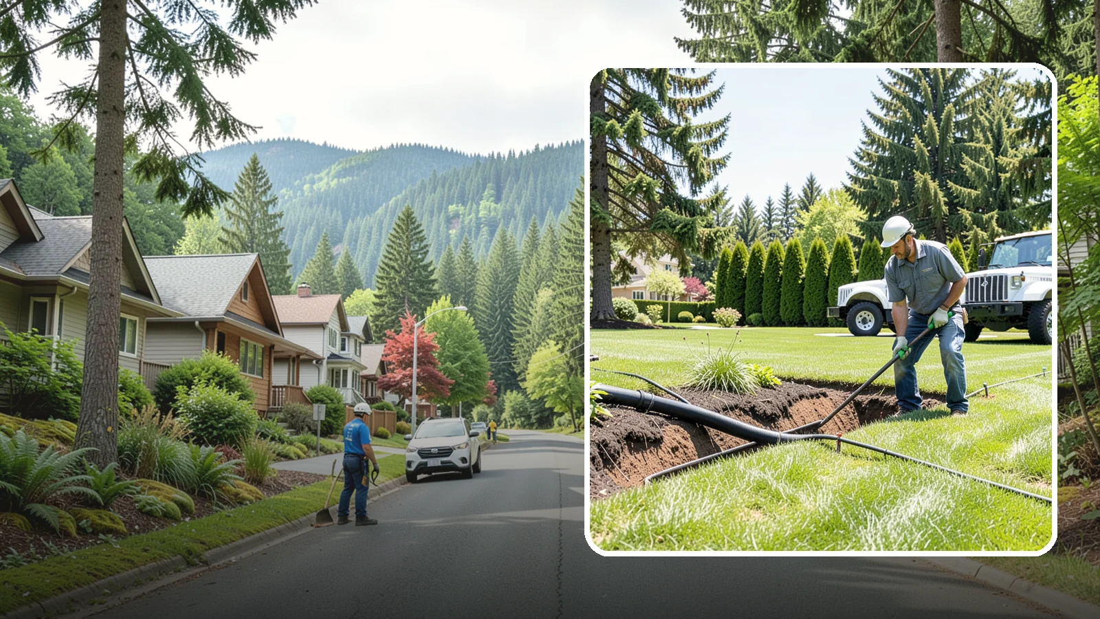 Downspout Burial in Darrington, Snohomish County, WA - We bury and pipe your downspout discharge underground, carrying roof runoff well away from the foundation to a safe outlet.