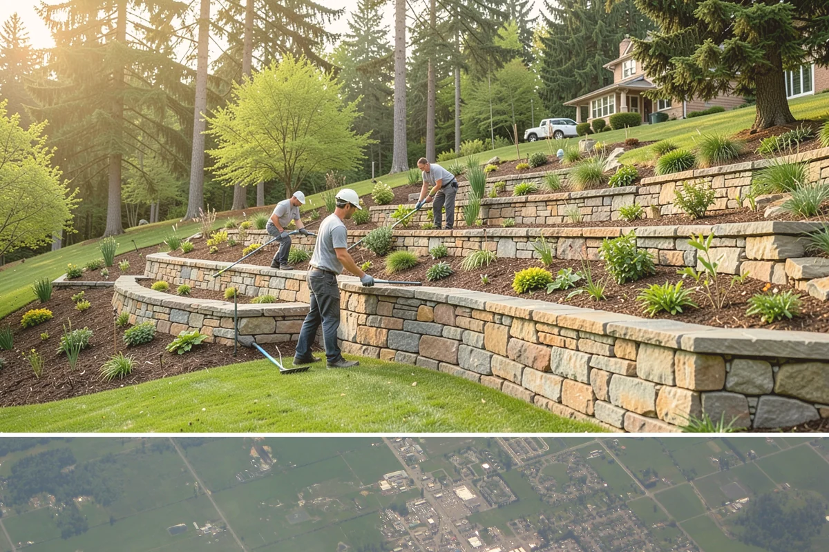 Downspout Burial in Enumclaw, King County, WA - Can be installed year-round, though drier summer soils make trenching and surface restoration quicker and cleaner.
