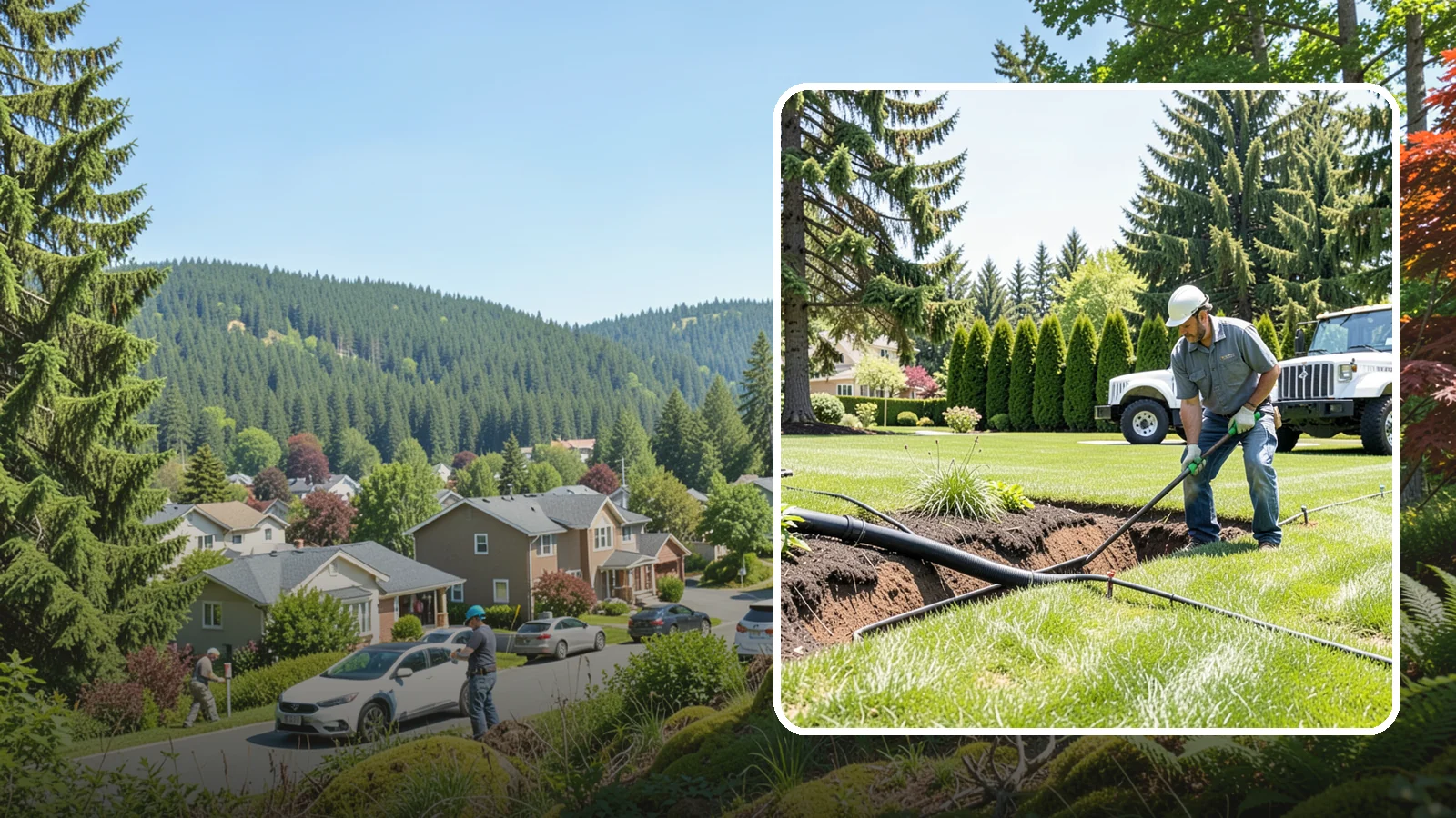 Downspout Burial in Index, Snohomish County, WA - We bury and pipe your downspout discharge underground, carrying roof runoff well away from the foundation to a safe outlet.