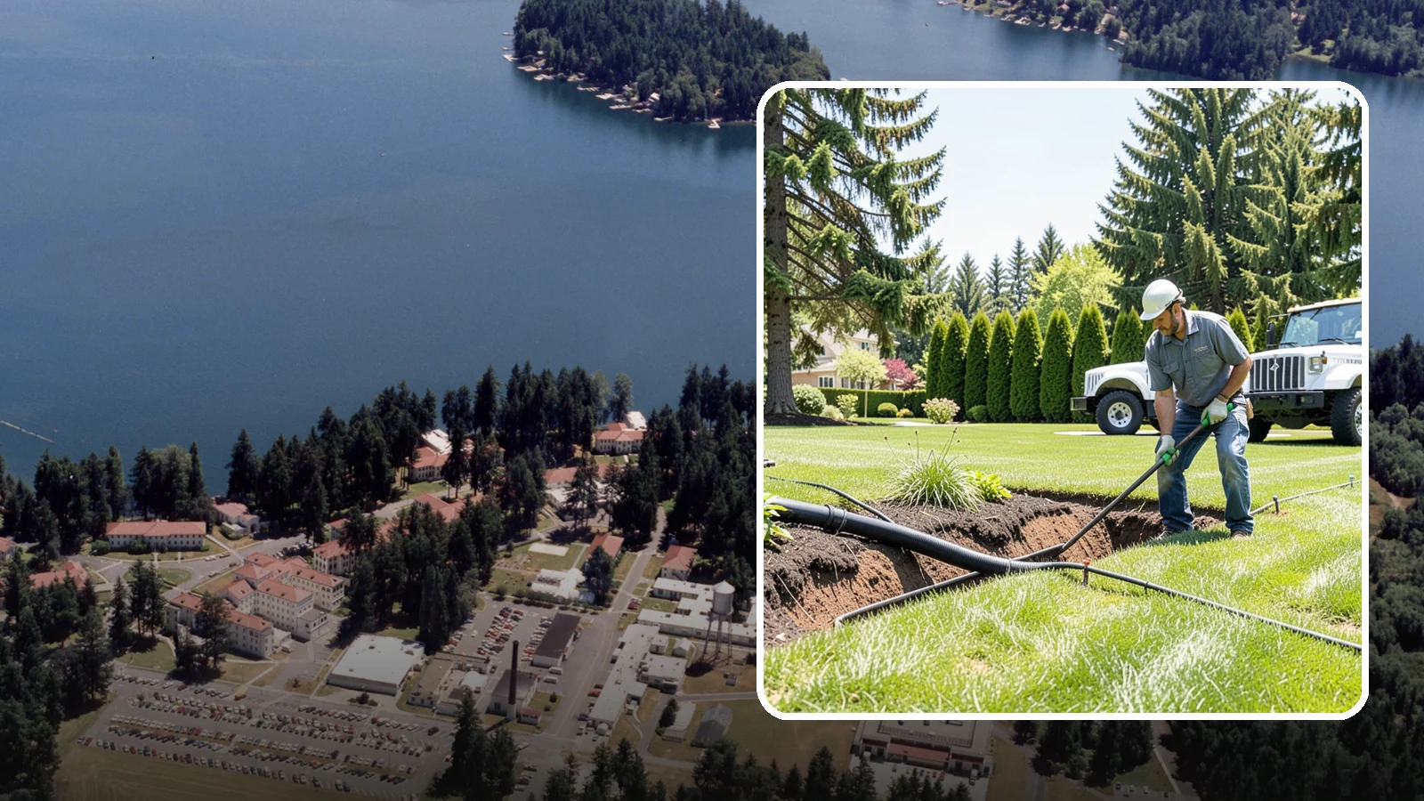 Downspout Burial in Lakewood, Pierce County, WA - We bury and pipe your downspout discharge underground, carrying roof runoff well away from the foundation to a safe outlet.