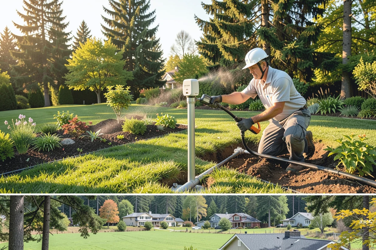 Downspout Burial in Lyman, Skagit County, WA - Can be installed year-round, though drier summer soils make trenching and surface restoration quicker and cleaner.