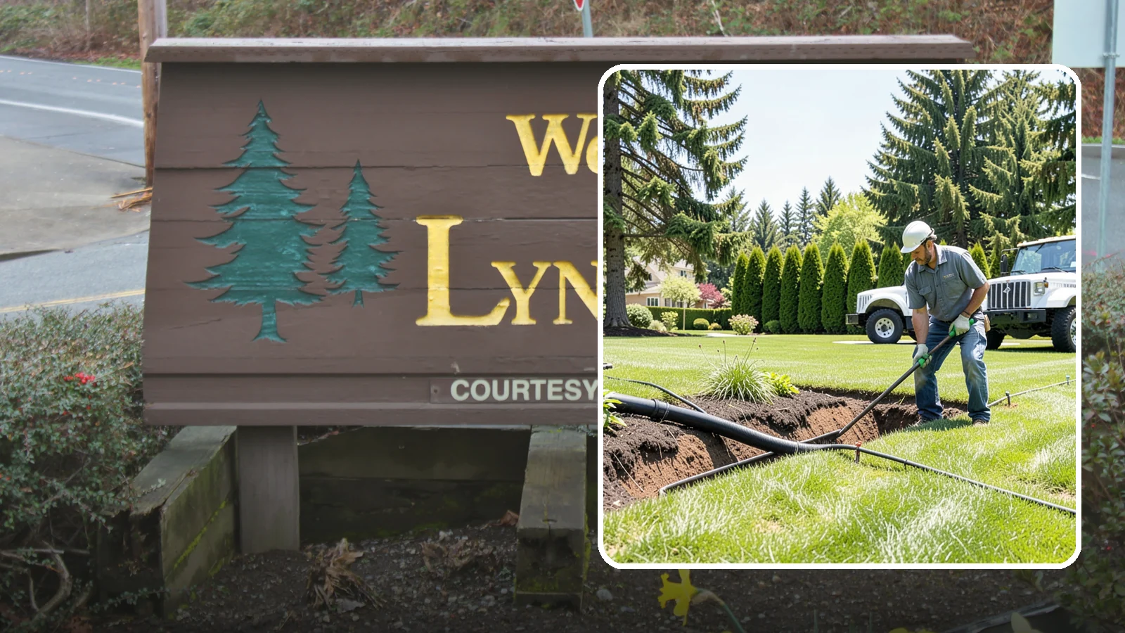 Downspout Burial in Lynnwood, Snohomish County, WA - We bury and pipe your downspout discharge underground, carrying roof runoff well away from the foundation to a safe outlet.