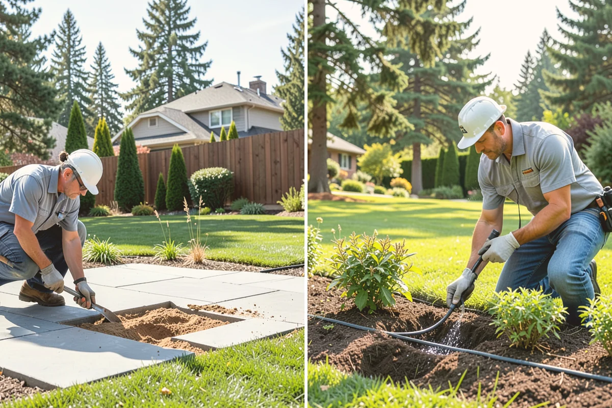 Downspout Burial in Lynnwood, Snohomish County, WA - Locate each downspout and plan the buried routing
