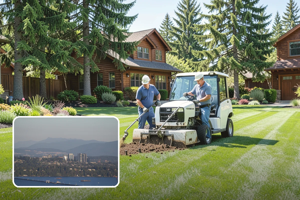 Downspout Burial in Medina, King County, WA - Moves roof runoff away from the foundation