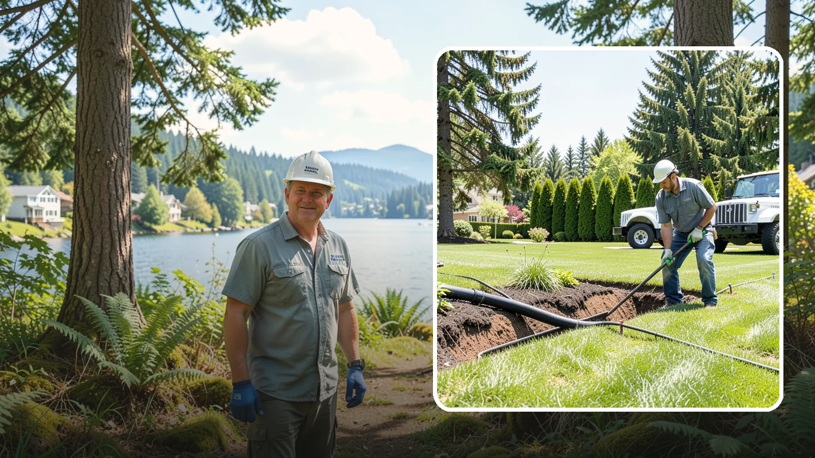 Downspout Burial in Milton, King County, WA - We bury and pipe your downspout discharge underground, carrying roof runoff well away from the foundation to a safe outlet.