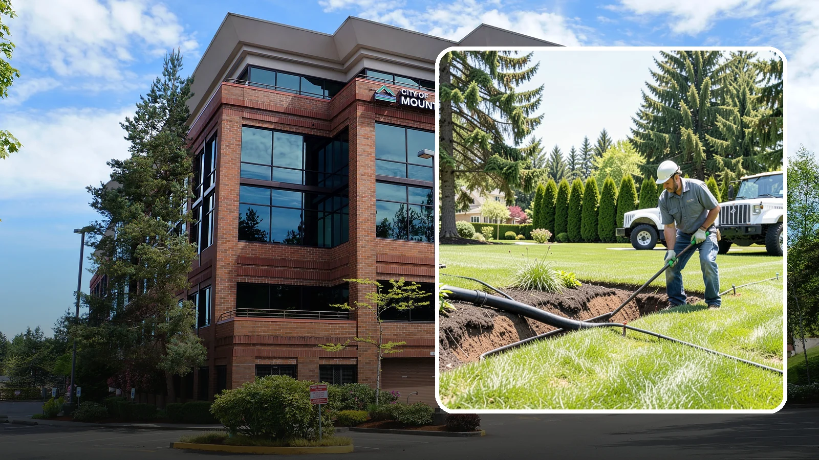 Downspout Burial in Mountlake Terrace, Snohomish County, WA - We bury and pipe your downspout discharge underground, carrying roof runoff well away from the foundation to a safe outlet.