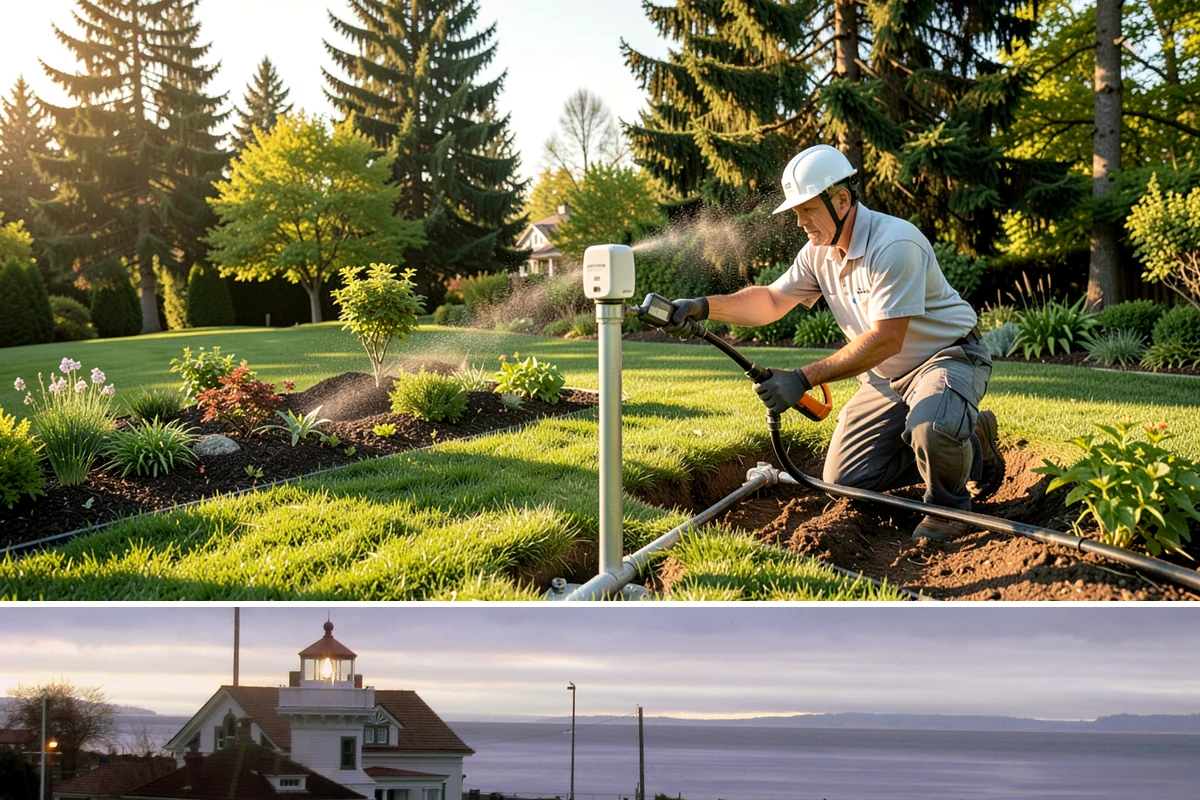 Downspout Burial in Mukilteo, Snohomish County, WA - Can be installed year-round, though drier summer soils make trenching and surface restoration quicker and cleaner.