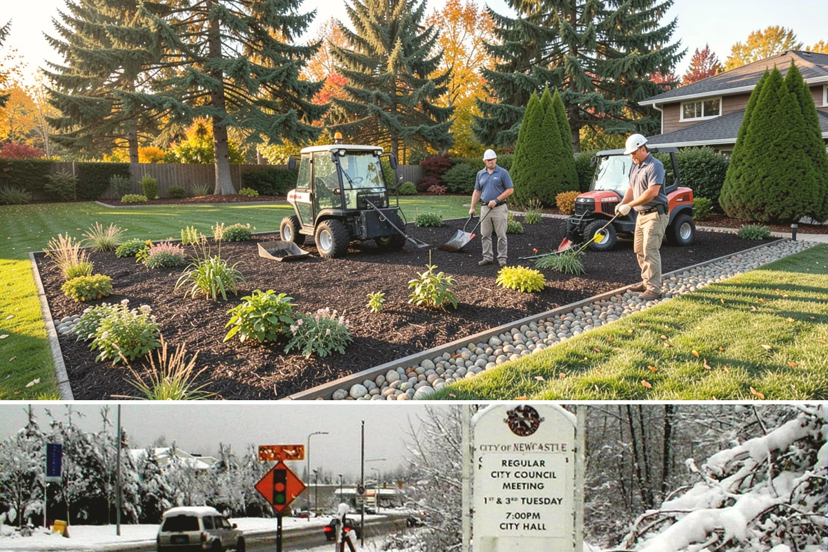 Downspout Burial in Newcastle, King County, WA - Can be installed year-round, though drier summer soils make trenching and surface restoration quicker and cleaner.