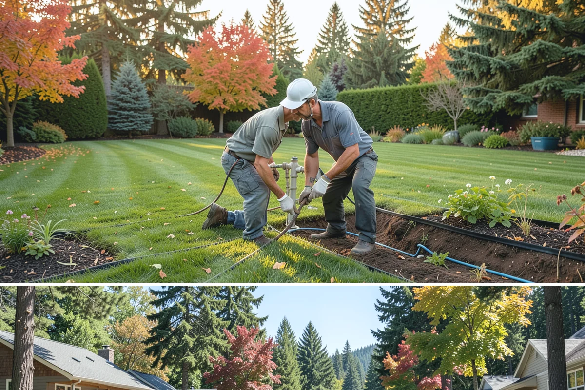 Downspout Burial in Orting, Pierce County, WA - Can be installed year-round, though drier summer soils make trenching and surface restoration quicker and cleaner.