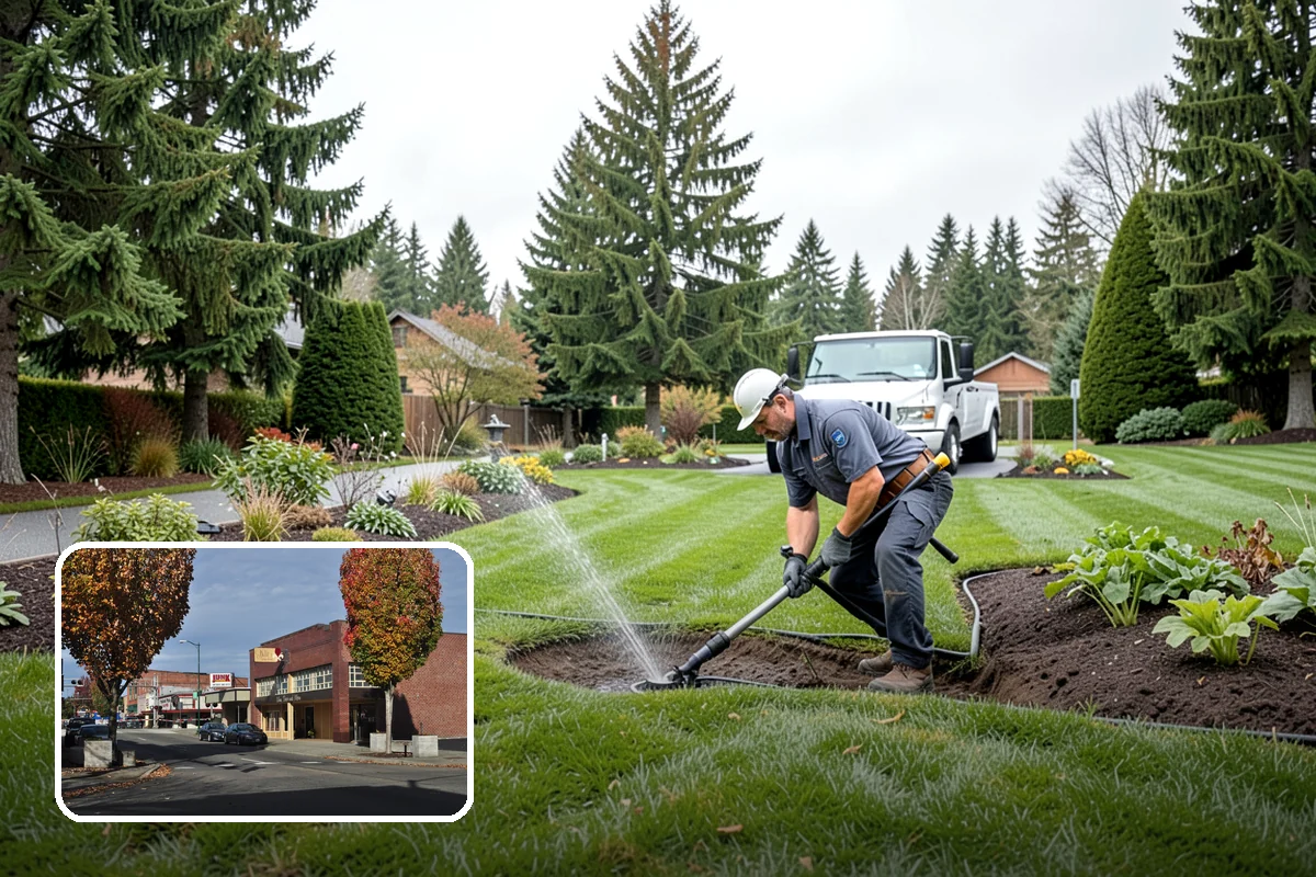 Downspout Burial in Puyallup, Pierce County, WA - Moves roof runoff away from the foundation