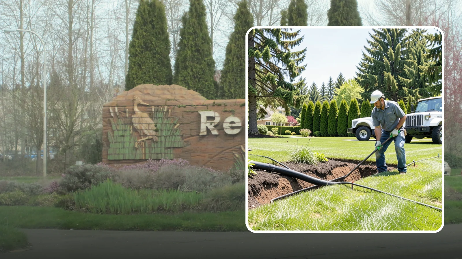 Downspout Burial in Renton, King County, WA - We bury and pipe your downspout discharge underground, carrying roof runoff well away from the foundation to a safe outlet.