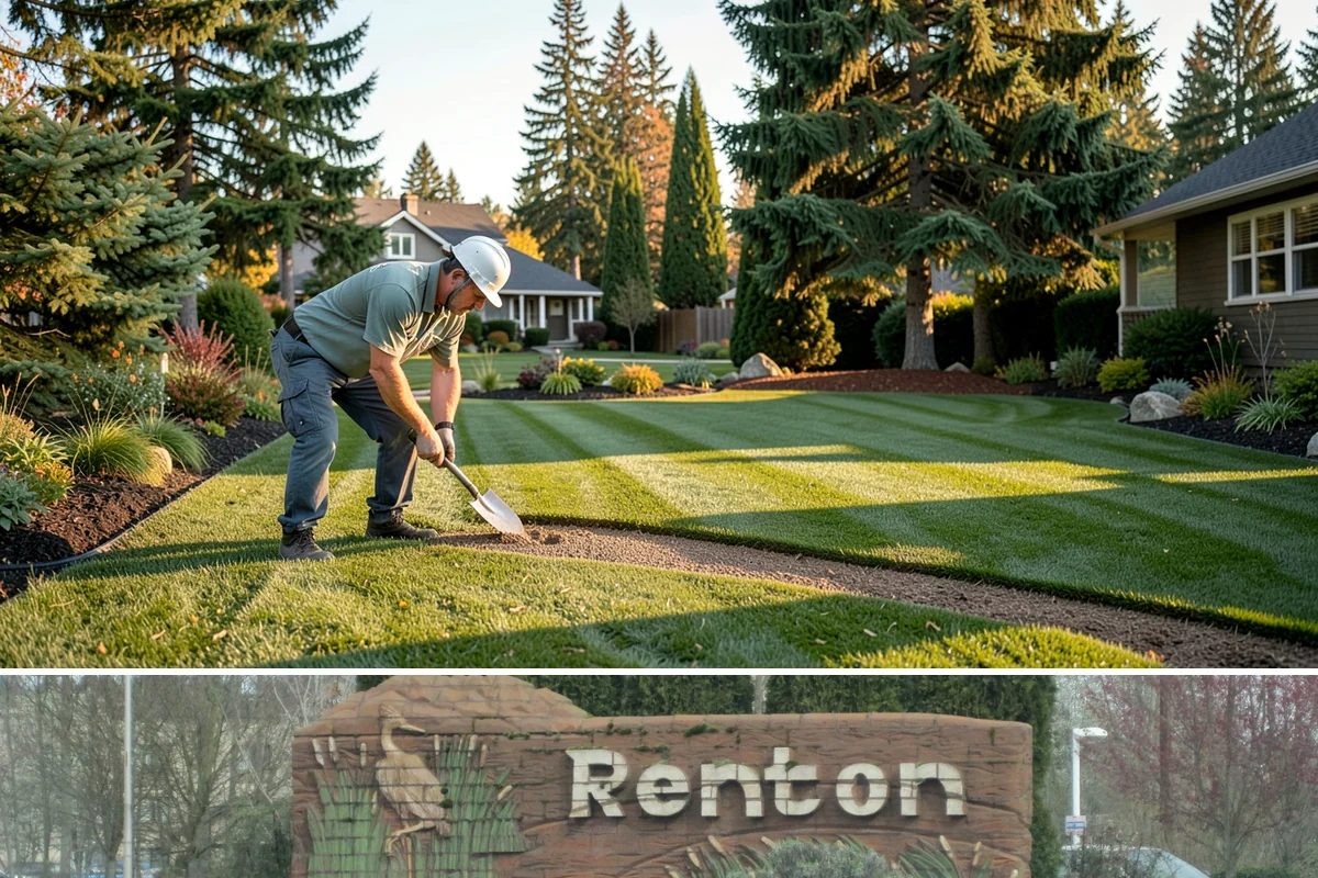 Downspout Burial in Renton, King County, WA - Can be installed year-round, though drier summer soils make trenching and surface restoration quicker and cleaner.