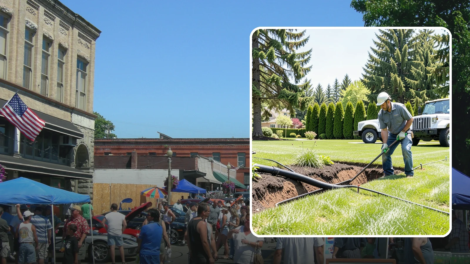 Downspout Burial in Snohomish, Snohomish County, WA - We bury and pipe your downspout discharge underground, carrying roof runoff well away from the foundation to a safe outlet.