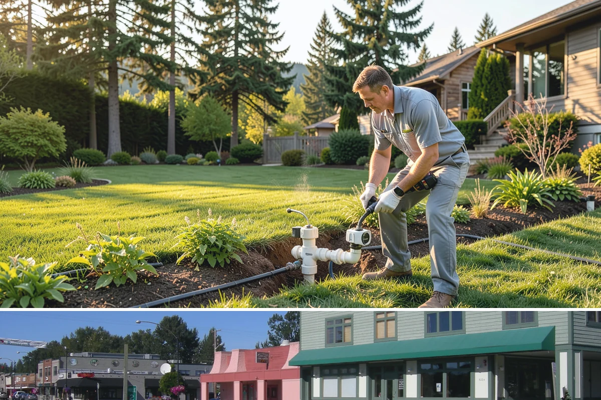 Downspout Burial in Snoqualmie, King County, WA - Can be installed year-round, though drier summer soils make trenching and surface restoration quicker and cleaner.