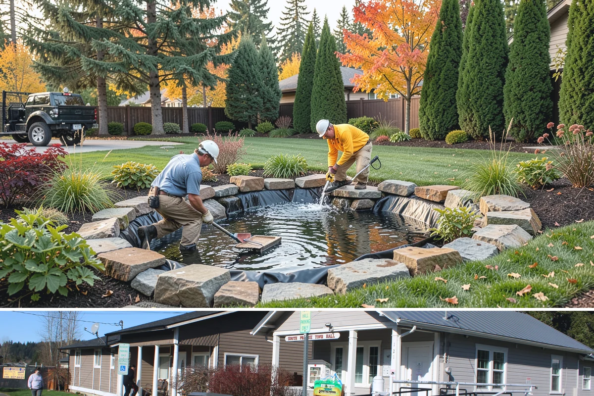 Downspout Burial in South Prairie, Pierce County, WA - Can be installed year-round, though drier summer soils make trenching and surface restoration quicker and cleaner.