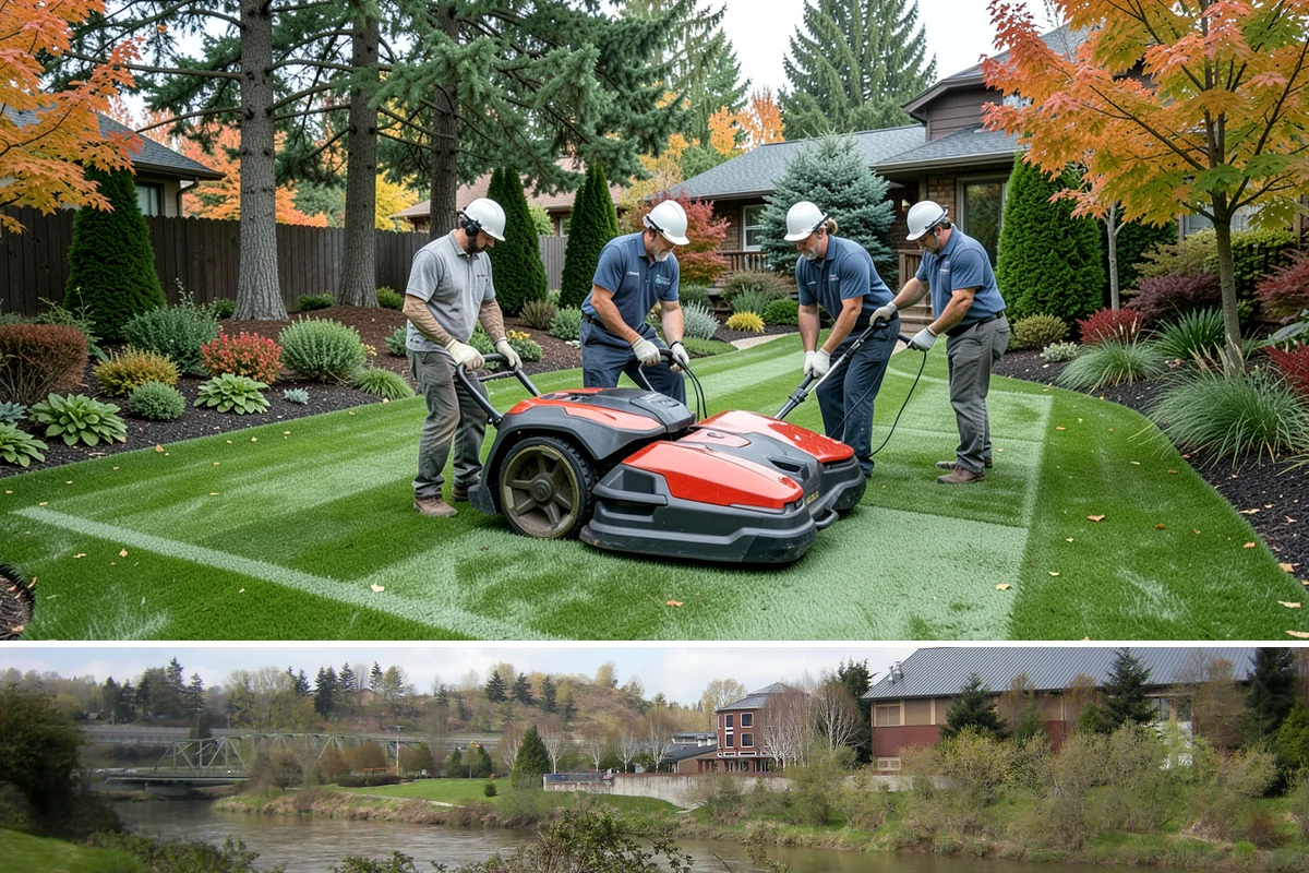 Downspout Burial in Tukwila, King County, WA - Can be installed year-round, though drier summer soils make trenching and surface restoration quicker and cleaner.