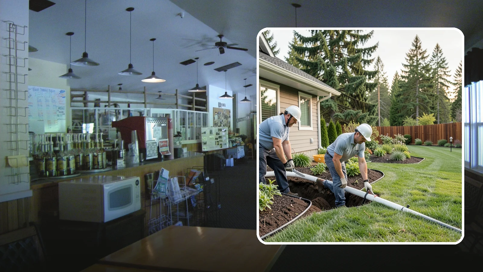 Downspout Drainage in Black Diamond, King County, WA - Buried downspout lines that carry roof runoff safely away from your foundation and landscape.
