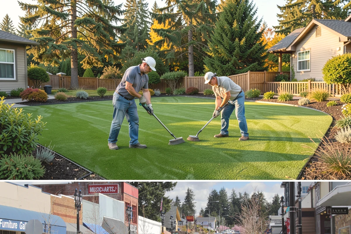 Downspout Drainage in Bothell, King County, WA - Best installed in drier conditions.
