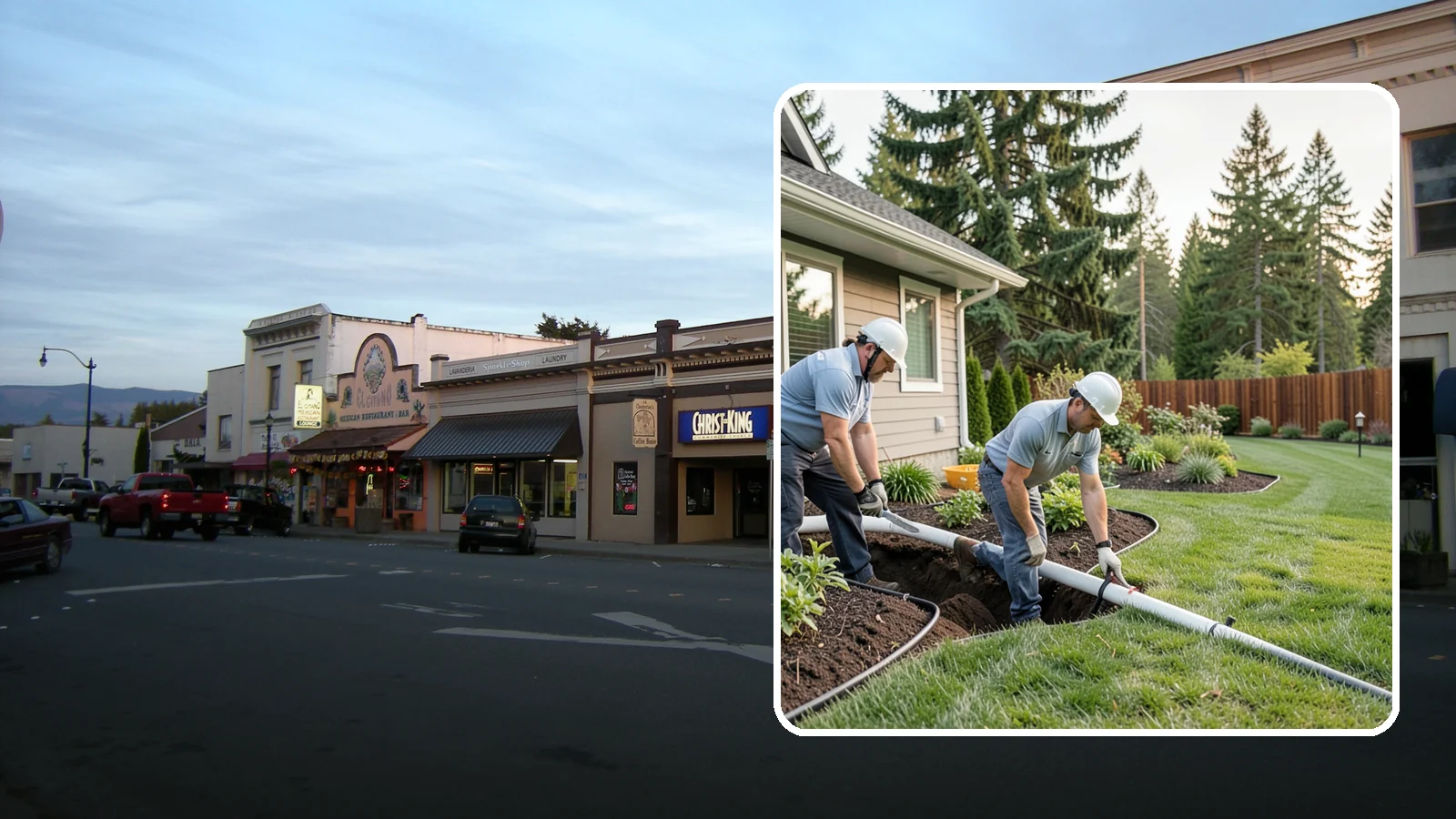 Downspout Drainage in Burlington, Skagit County, WA - Buried downspout lines that carry roof runoff safely away from your foundation and landscape.