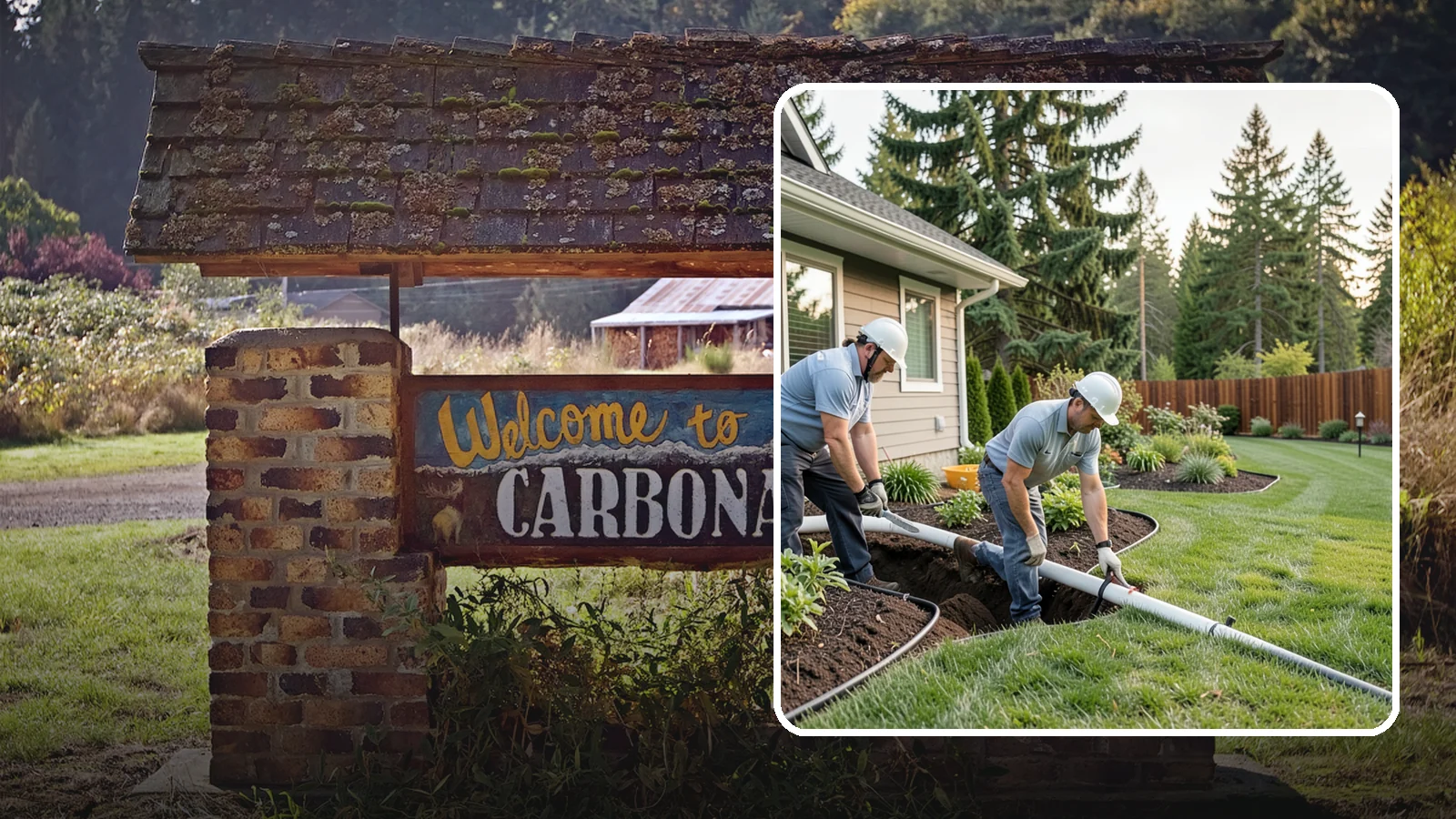 Downspout Drainage in Carbonado, Pierce County, WA - Buried downspout lines that carry roof runoff safely away from your foundation and landscape.