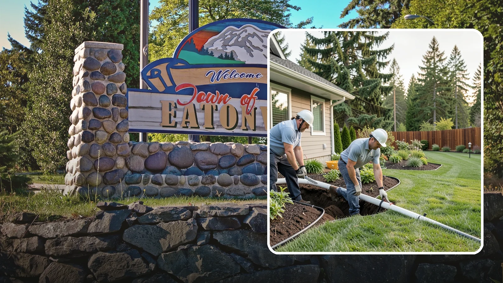 Downspout Drainage in Eatonville, Pierce County, WA - Buried downspout lines that carry roof runoff safely away from your foundation and landscape.