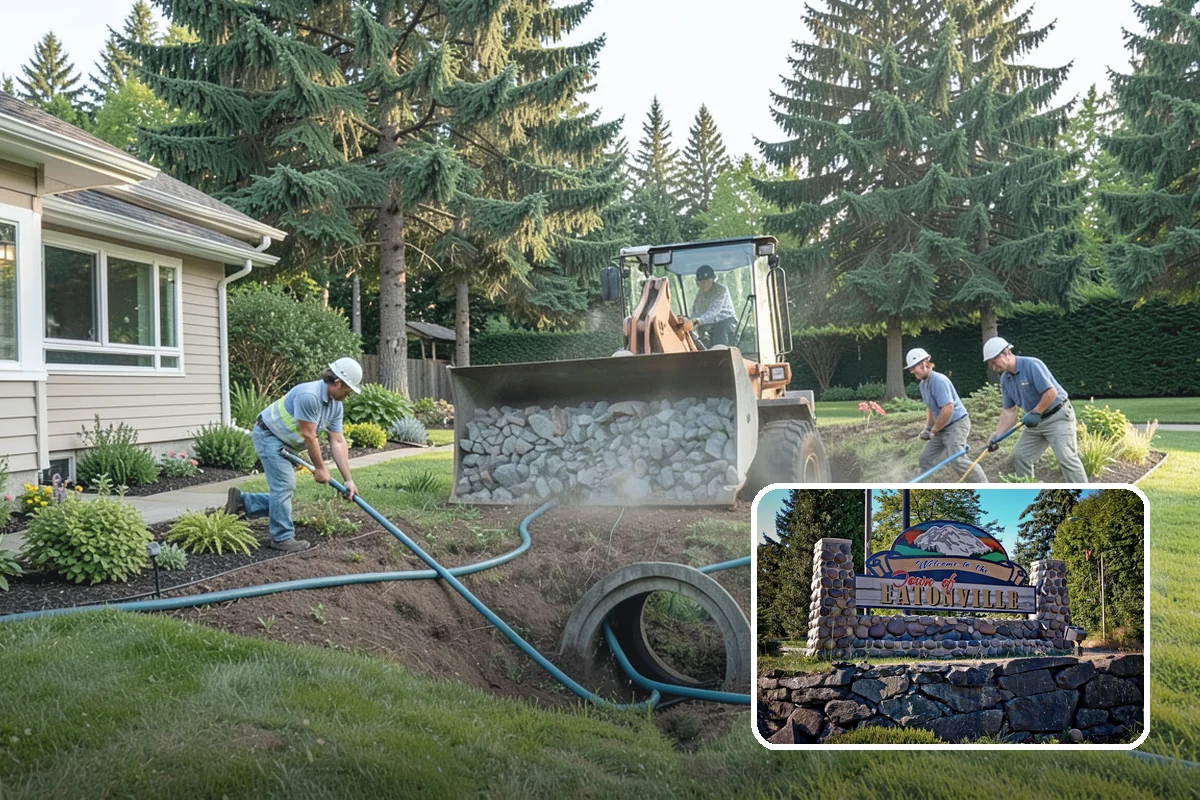 Downspout Drainage in Eatonville, Pierce County, WA - Moves roof water away from the foundation