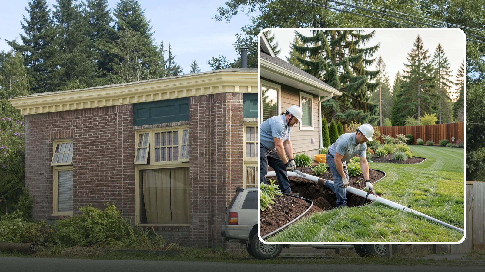 Downspout Drainage in Hamilton, Skagit County, WA - Buried downspout lines that carry roof runoff safely away from your foundation and landscape.