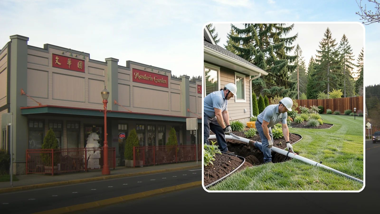 Downspout Drainage in Issaquah, King County, WA - Buried downspout lines that carry roof runoff safely away from your foundation and landscape.