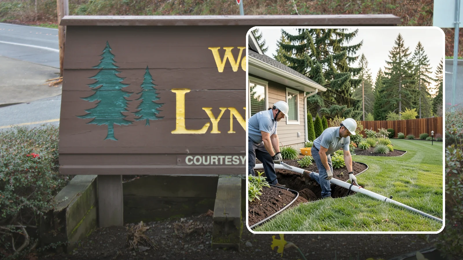 Downspout Drainage in Lynnwood, Snohomish County, WA - Buried downspout lines that carry roof runoff safely away from your foundation and landscape.