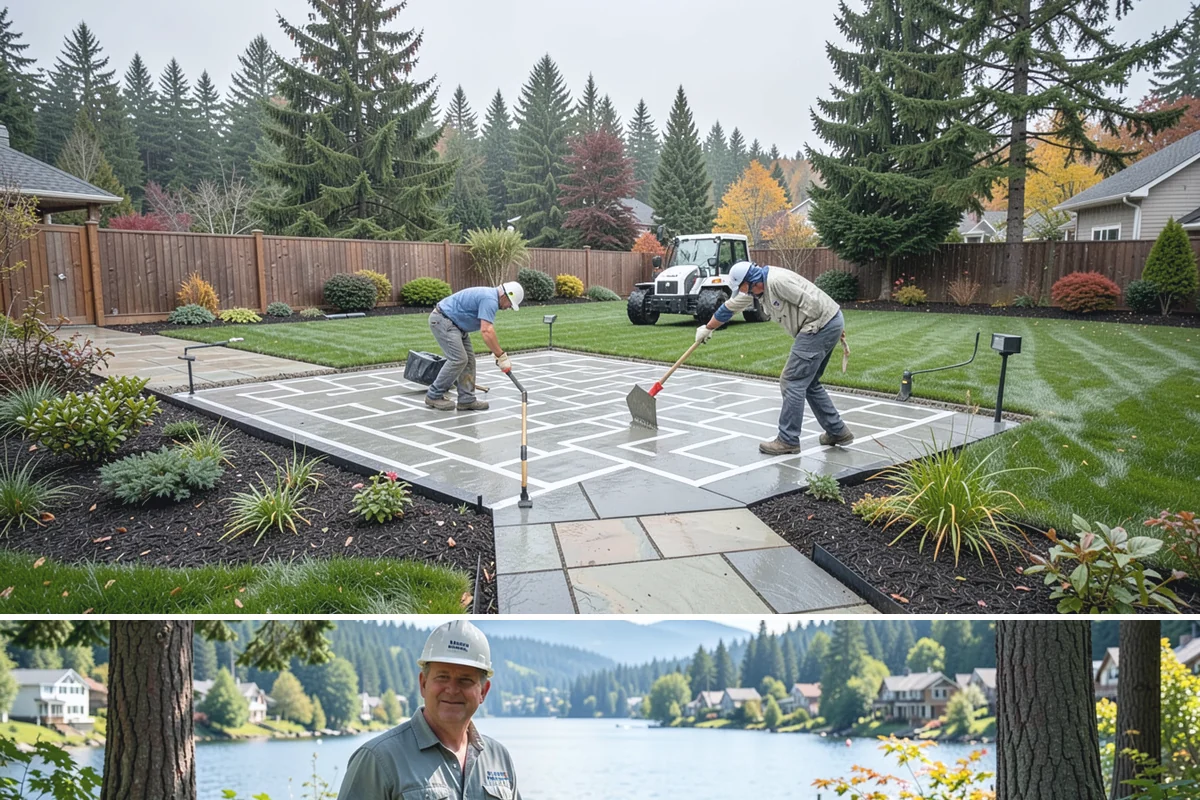 Downspout Drainage in Milton, King County, WA - Best installed in drier conditions.