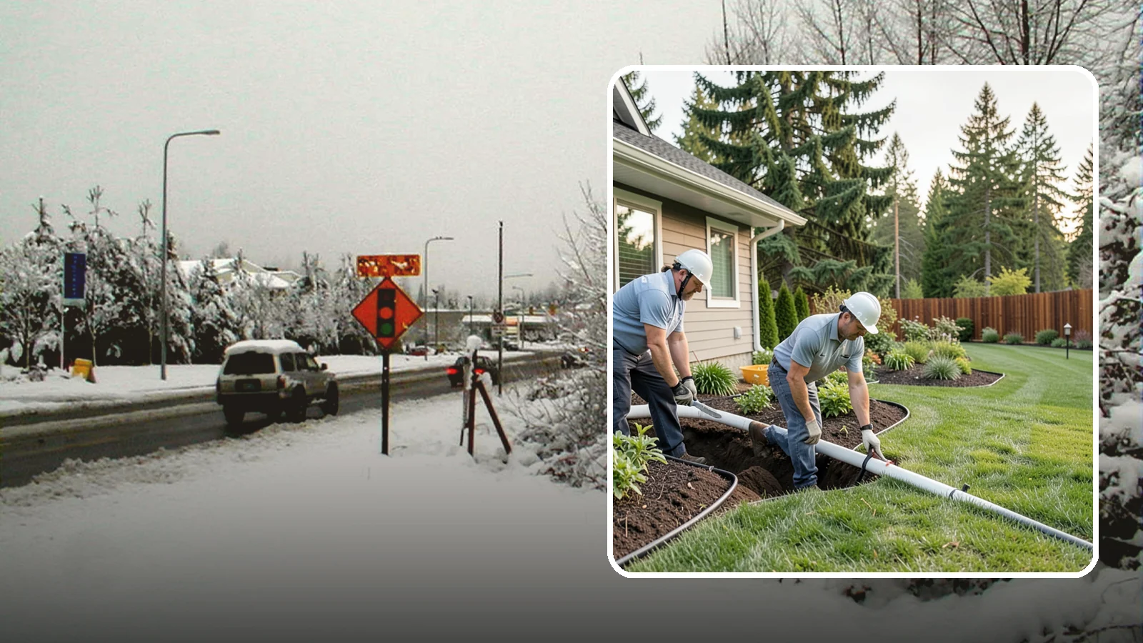 Downspout Drainage in Newcastle, King County, WA - Buried downspout lines that carry roof runoff safely away from your foundation and landscape.