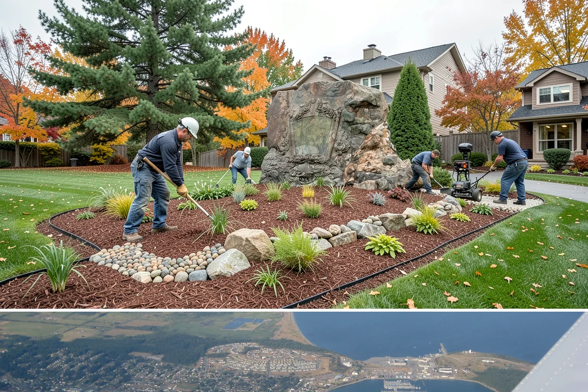 Downspout Drainage in Oak Harbor, Island County, WA - Best installed in drier conditions.