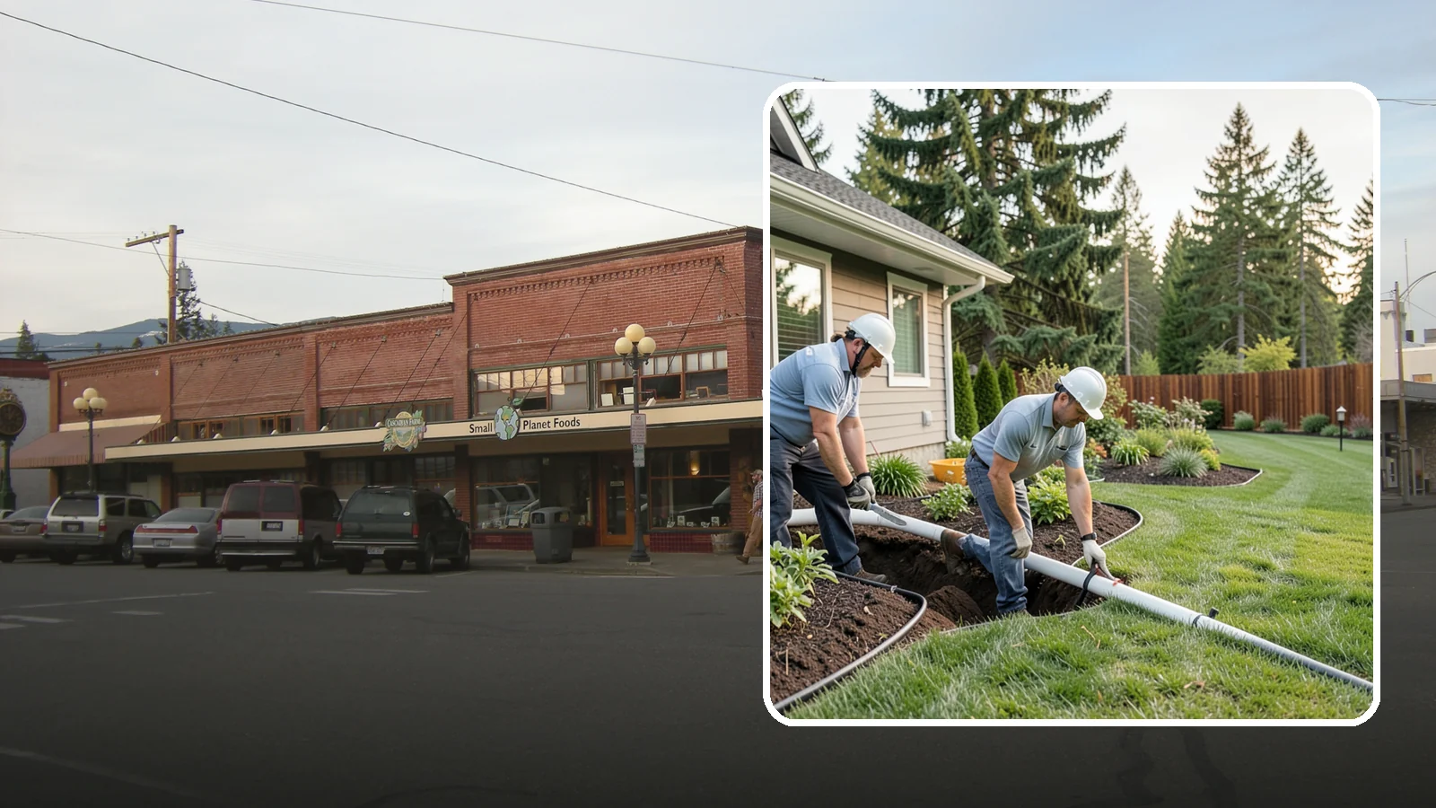Downspout Drainage in Sedro-Woolley, Skagit County, WA - Buried downspout lines that carry roof runoff safely away from your foundation and landscape.