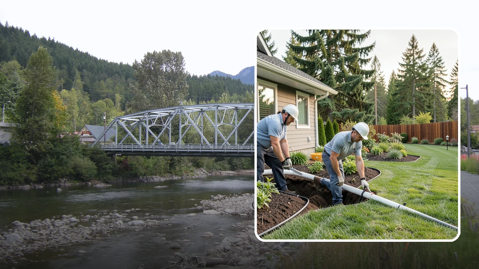 Downspout Drainage in Skykomish, King County, WA - Buried downspout lines that carry roof runoff safely away from your foundation and landscape.