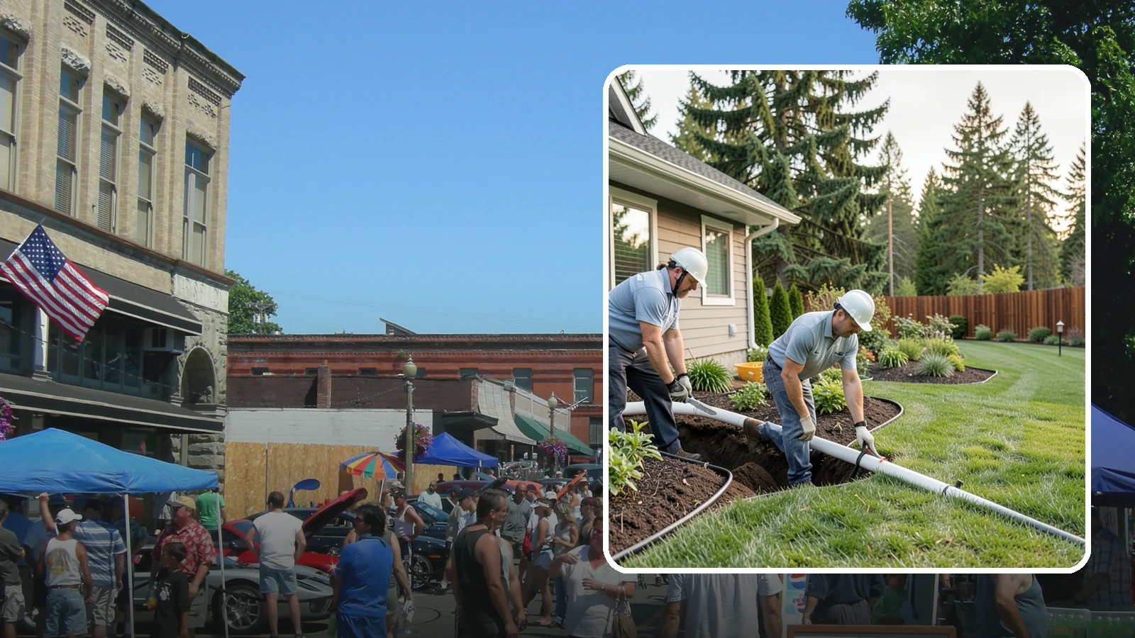 Downspout Drainage in Snohomish, Snohomish County, WA - Buried downspout lines that carry roof runoff safely away from your foundation and landscape.