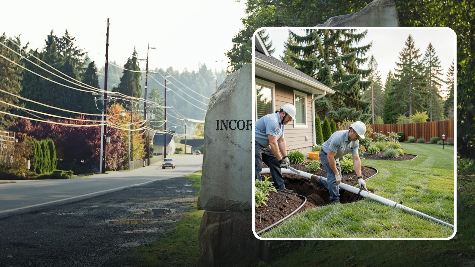 Downspout Drainage in Wilkeson, Pierce County, WA - Buried downspout lines that carry roof runoff safely away from your foundation and landscape.