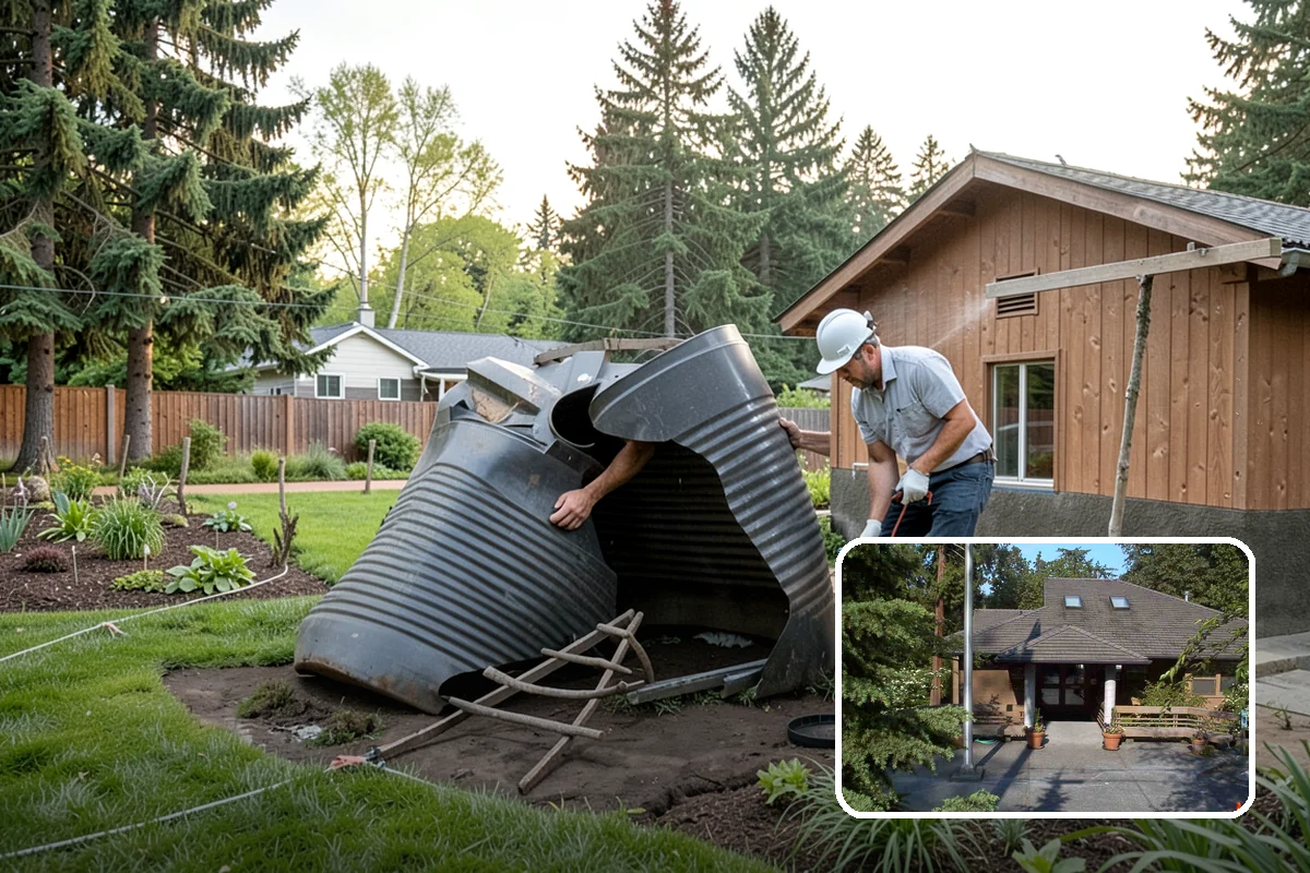 Downspout Drainage in Yarrow Point, King County, WA - Moves roof water away from the foundation