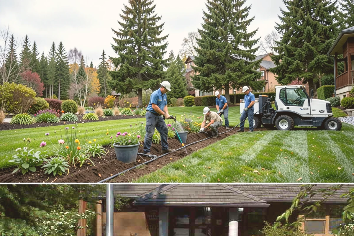 Downspout Drainage in Yarrow Point, King County, WA - Best installed in drier conditions.