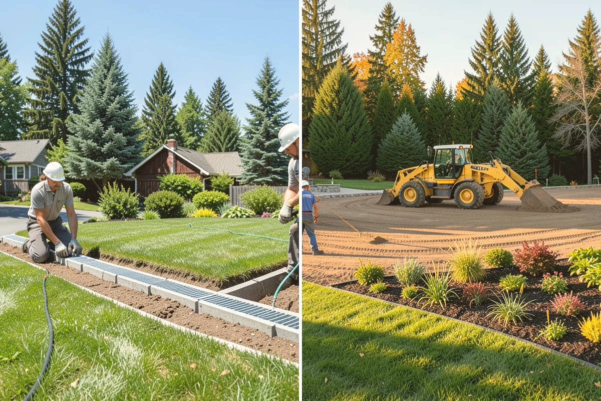 Drain Rock Installation in Brier, Snohomish County, WA - Excavate the drain trench or area to the required depth and slope
