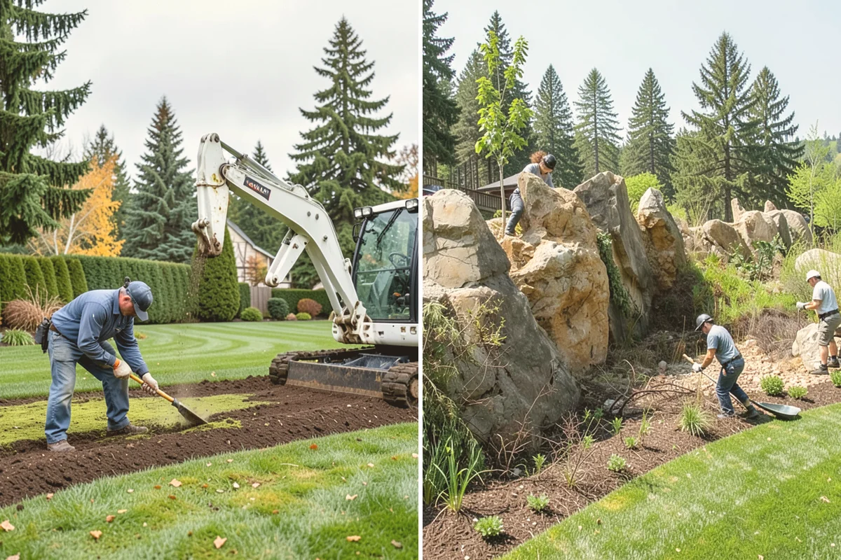 Drain Rock Installation in Kent, King County, WA - Excavate the drain trench or area to the required depth and slope