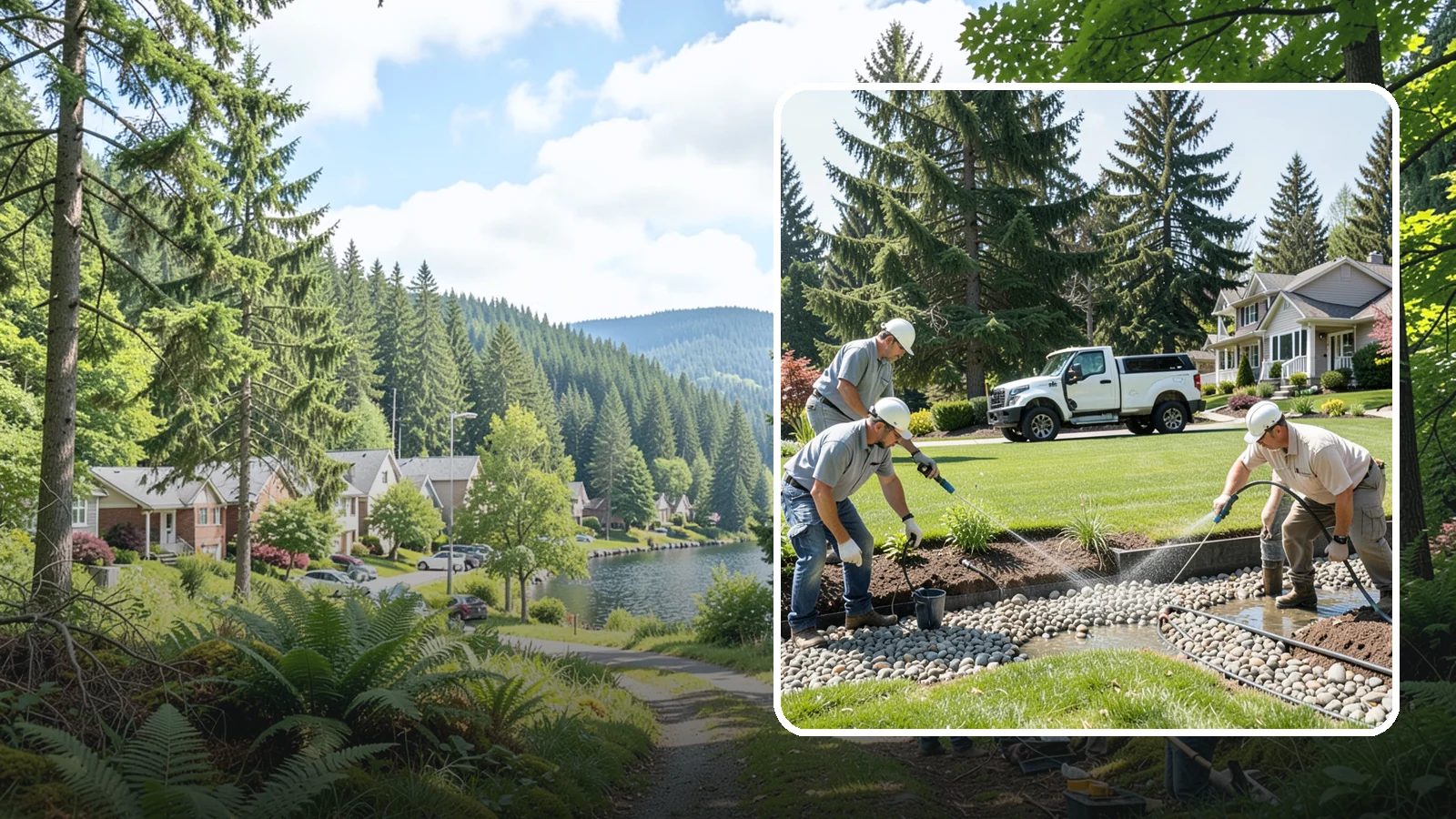Drain Rock Installation in Lake Forest Park, King County, WA - Clean, washed 3/4-inch rock engineered to move water fast through French drains, footings, and wet-yard fixes.