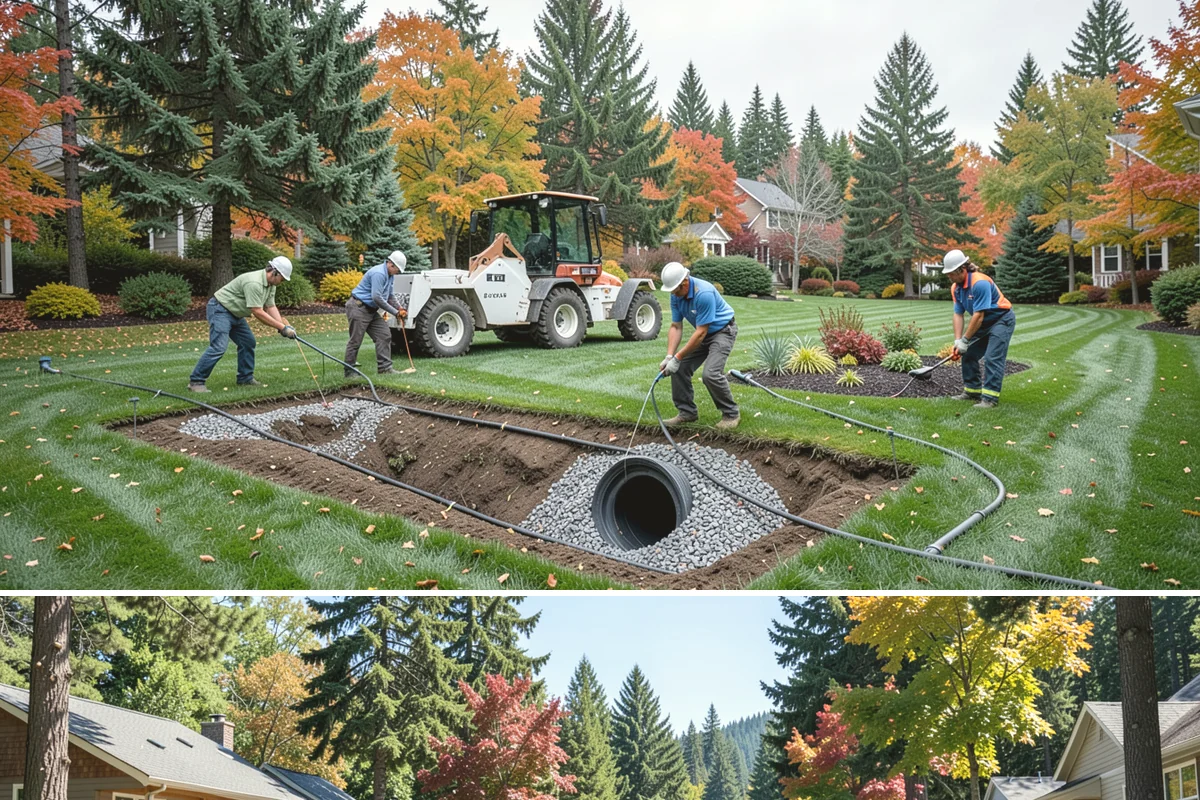 Drain Rock Installation in Orting, Pierce County, WA - Drain rock projects are most urgent before the rainy season, but installing in the drier summer months makes trenching and...