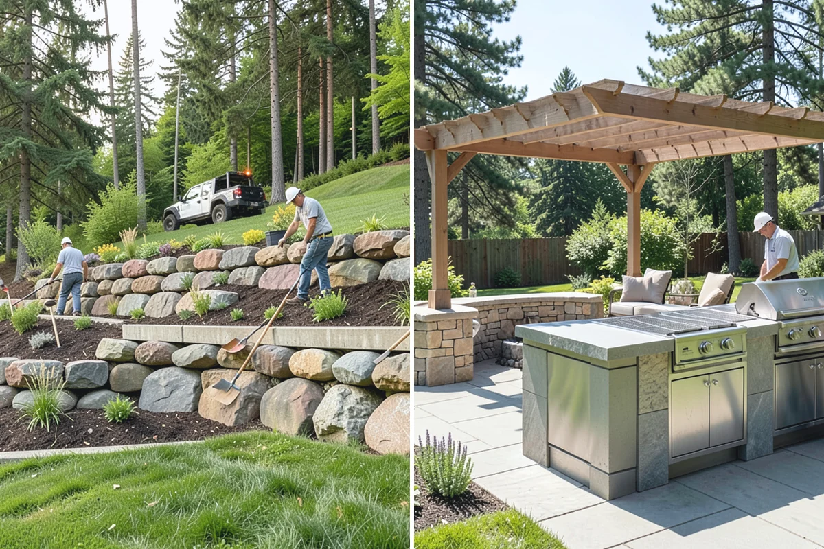 Drain Rock Installation in South Prairie, Pierce County, WA - Excavate the drain trench or area to the required depth and slope