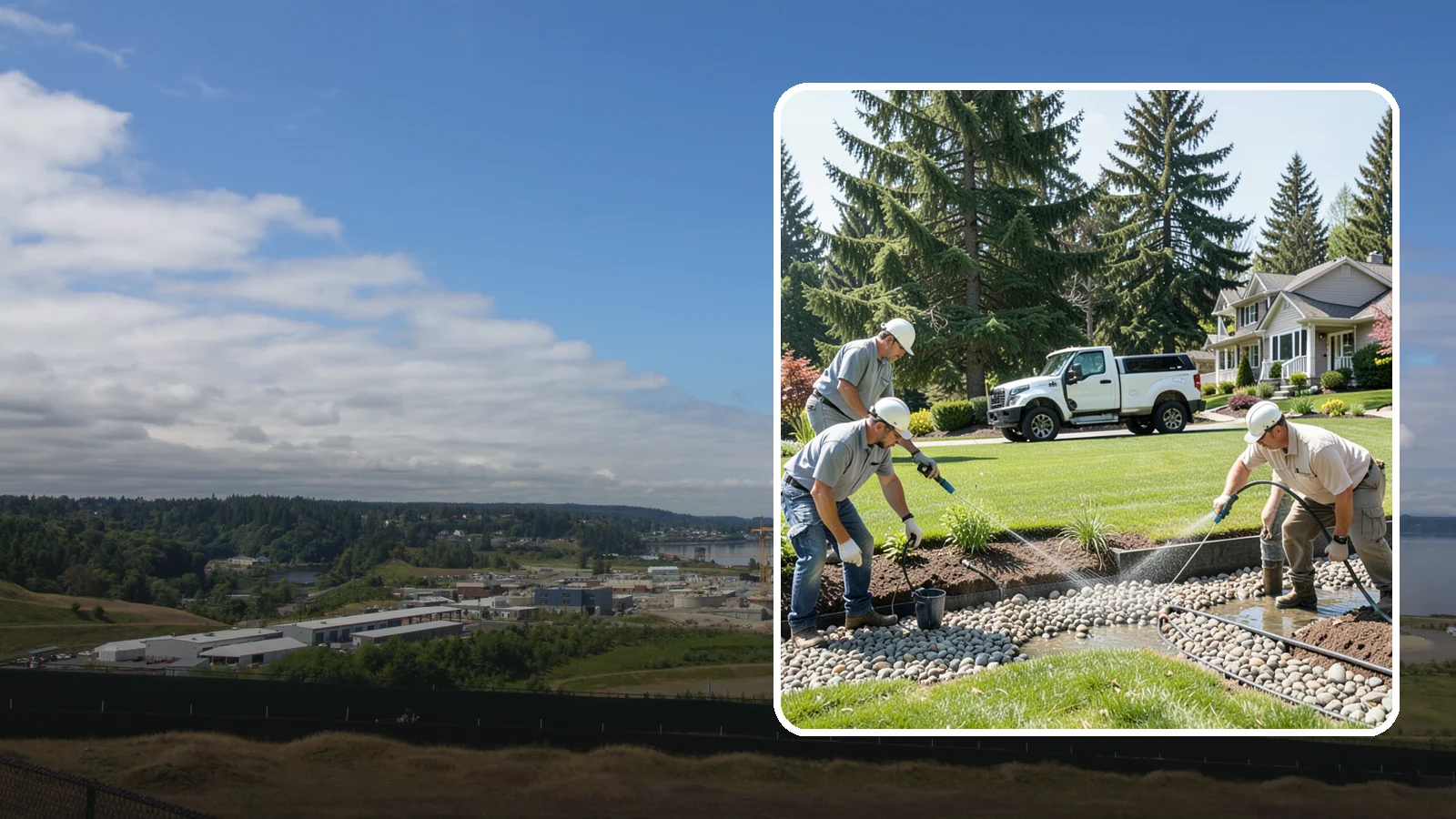 Drain Rock Installation in University Place, Pierce County, WA - Clean, washed 3/4-inch rock engineered to move water fast through French drains, footings, and wet-yard fixes.