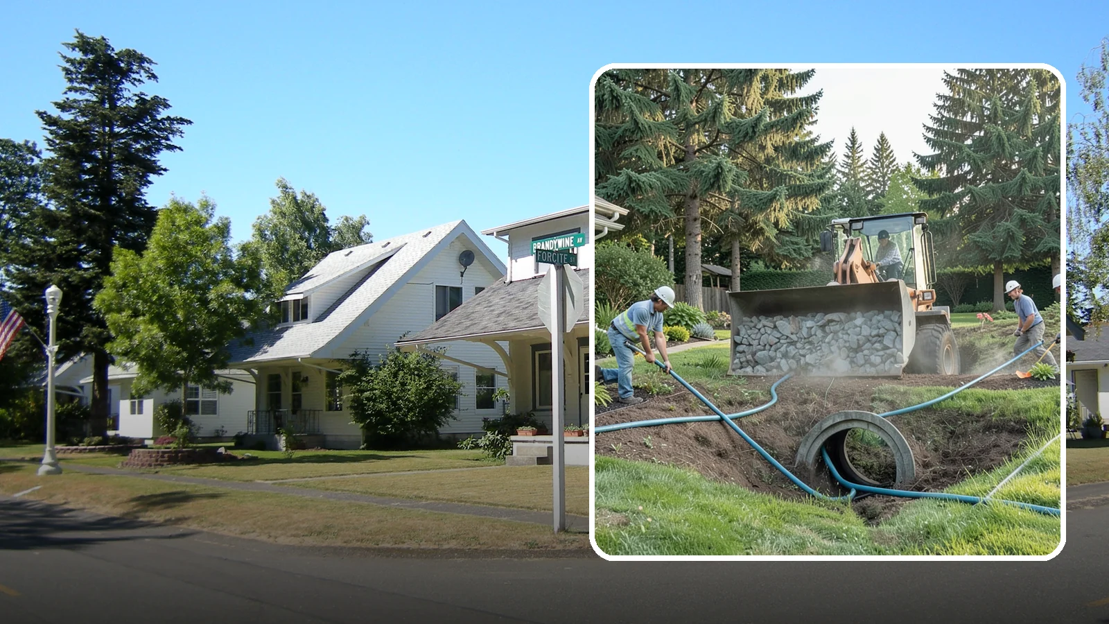 Drainage Solutions in DuPont, Pierce County, WA - Custom drainage systems that eliminate standing water, soggy lawns, and water pooling around your home.