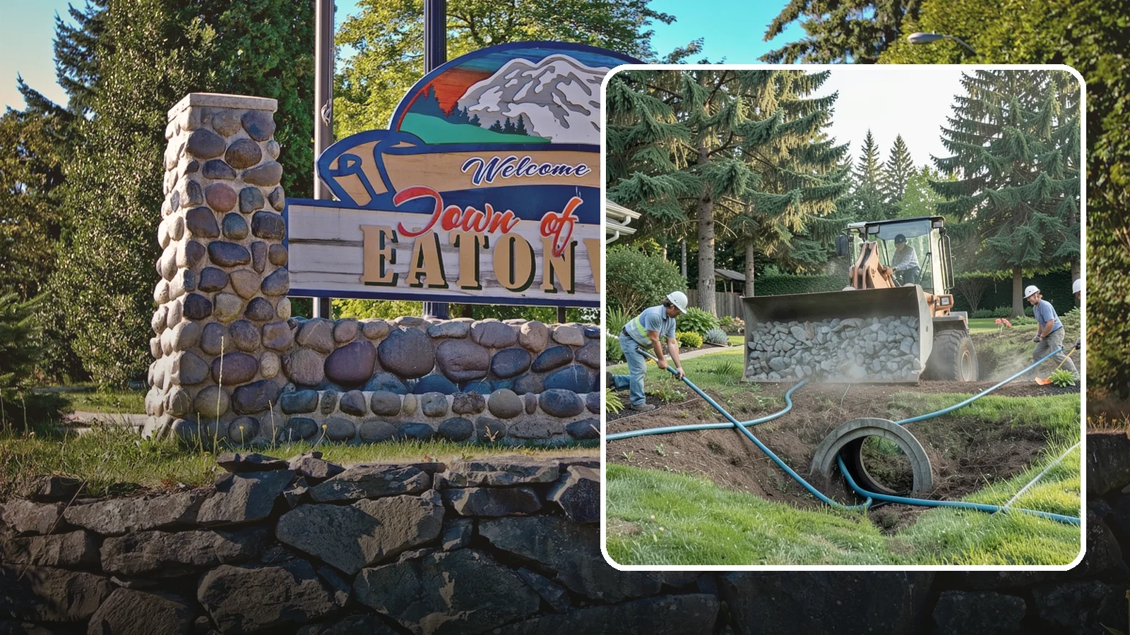 Drainage Solutions in Eatonville, Pierce County, WA - Custom drainage systems that eliminate standing water, soggy lawns, and water pooling around your home.