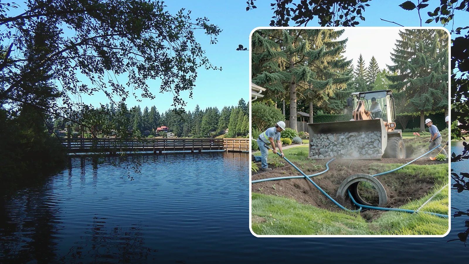 Drainage Solutions in Federal Way, King County, WA - Custom drainage systems that eliminate standing water, soggy lawns, and water pooling around your home.