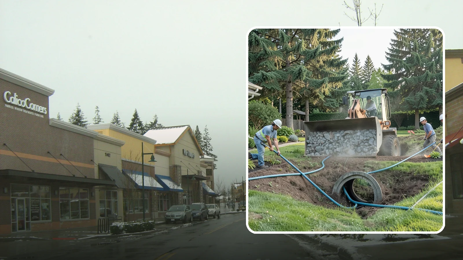 Drainage Solutions in Mill Creek, Snohomish County, WA - Custom drainage systems that eliminate standing water, soggy lawns, and water pooling around your home.