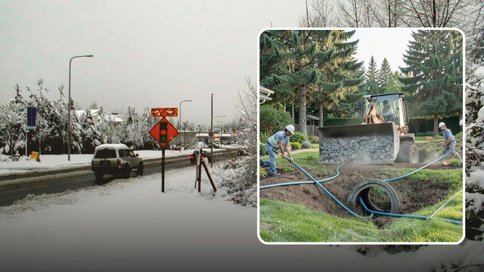 Drainage Solutions in Newcastle, King County, WA - Custom drainage systems that eliminate standing water, soggy lawns, and water pooling around your home.